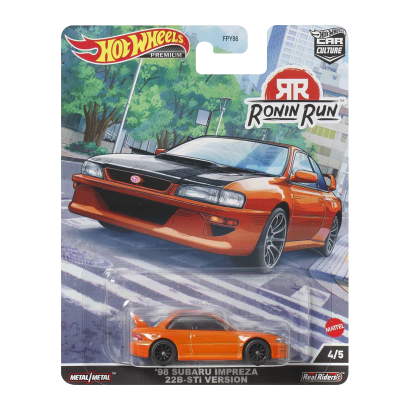 Машинка Premium Hot Wheels '98 Subaru Impreza 22B STi-Version Ronin Run 1:64 HCK14 Orange - Retromagaz