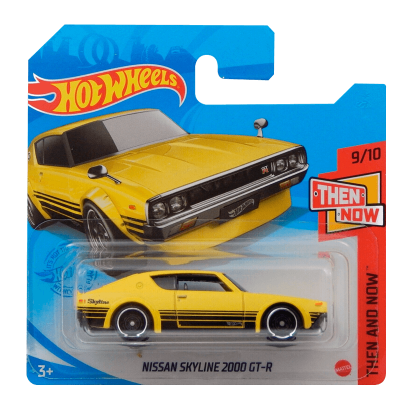 Машинка Базова Hot Wheels Nissan Skyline 2000 GT-R Then and Now 1:64 GTB39 Yellow - Retromagaz