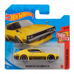 Машинка Базовая Hot Wheels Nissan Skyline 2000 GT-R Then and Now 1:64 GTB39 Yellow - Retromagaz