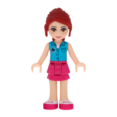 Фігурка Lego Girl Mia Magenta Layered Skirt Friends frnd098 Б/У - Retromagaz