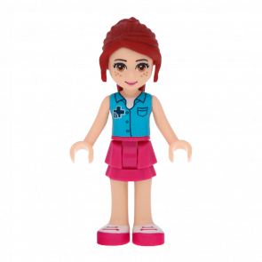 Фигурка Lego Girl Mia Magenta Layered Skirt Friends frnd098 Б/У