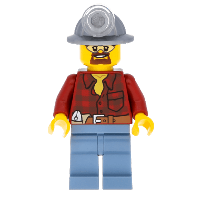 Фигурка Lego Construction 973pb1256 Flannel Shirt with Pocket and Belt City cty0309 Б/У - Retromagaz