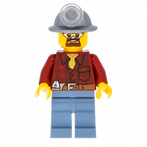 Фигурка Lego Construction 973pb1256 Flannel Shirt with Pocket and Belt City cty0309 Б/У - Retromagaz