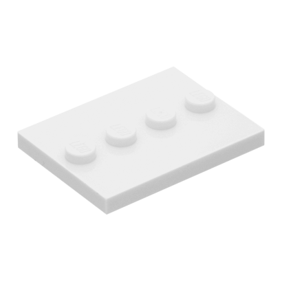 Плитка Lego Модифікована 4 Studs in Center 3 x 4 88646 17836 6132741 White 2шт Б/У - Retromagaz