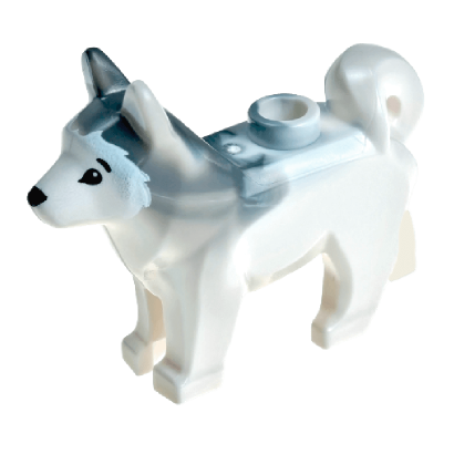 Фігурка Lego Земля Dog Husky with Marbled Dark Bluish Gray Ears Animals 16606pb001 6076467 White Б/У - Retromagaz