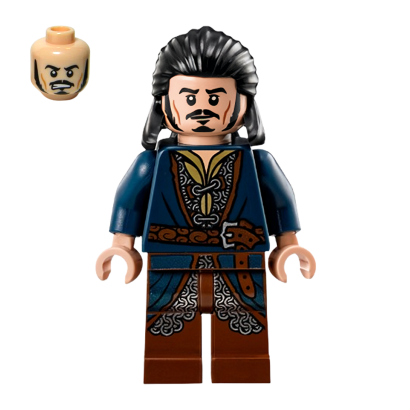 Фігурка Lego The Hobbit Bard the Bowman Silver Buckle and Shirt Grommets Films lor092 Б/У - Retromagaz