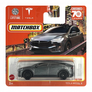 Машинка Велике Місто Matchbox Tesla Model X Metro 1:64 HLC74 Grey - Retromagaz