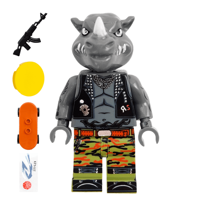 Фигурка RMC Teenage Mutant Ninja Turtles Rocksteady Cartoons tnmtr008 Новый - Retromagaz