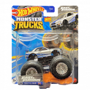 Машинка-Позашляховик Hot Wheels Nissan Skyline Monster Truck Fast & Furious 1:64 HNM76 Silver - Retromagaz