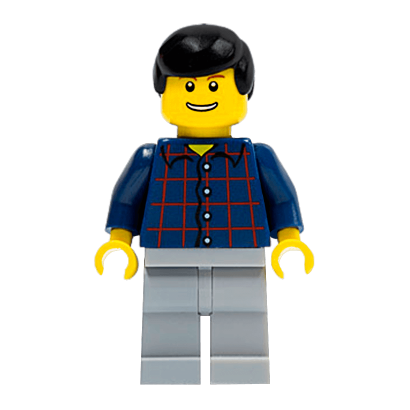 Фигурка Lego People 973pb0086 Plaid Button Shirt City cty0146 Б/У - Retromagaz