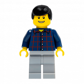 Фігурка Lego People 973pb0086 Plaid Button Shirt City cty0146 Б/У