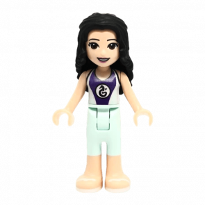 Фігурка Lego Girl Emma Light Aqua and Dark Purple Wetsuit Friends frnd305 2 Б/У