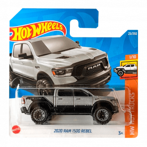 Машинка Базова Hot Wheels 2020 RAM 1500 Rebel Hot Trucks 1:64 HCV97 Silver - Retromagaz