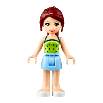 Фигурка Lego Girl Mia Bright Light Blue Skirt Friends frnd166 Б/У - Retromagaz