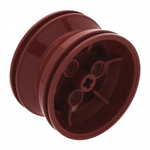 Колесо Lego Диск Technic Racing Small 3 Pin Holes 43.2mm D. x 26mm 41896 4567431 Dark Red Б/У - Retromagaz