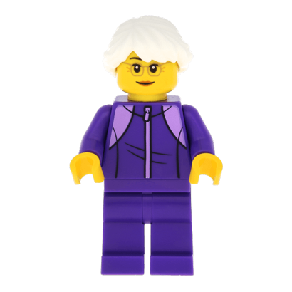 Фигурка Lego People 973pb3546 Grandmother Dark Purple Tracksuit City cty1024 1 Б/У - Retromagaz