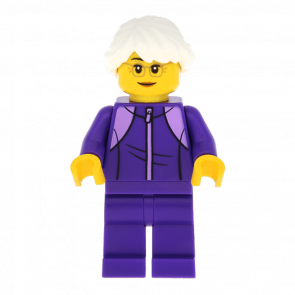 Фигурка Lego People 973pb3546 Grandmother Dark Purple Tracksuit City cty1024 1 Б/У - Retromagaz