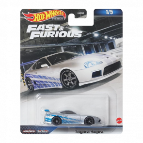 Машинка Premium Hot Wheels Toyota Supra Fast & Furious 1:64 HNW46/HKD25 Silver - Retromagaz