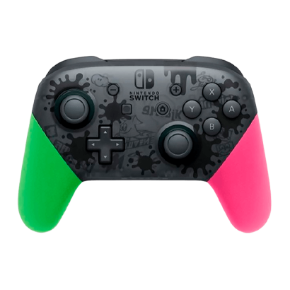 Геймпад Бездротовий Nintendo Switch Pro Controller Splatoon 2 Limited Edition Black Б/У - Retromagaz