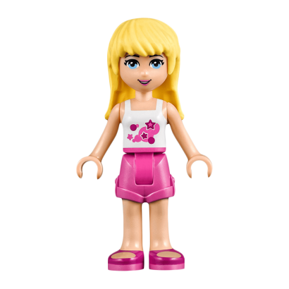 Фігурка Lego Girl Stephanie Dark Pink Shorts Friends frnd102 1 Б/У - Retromagaz