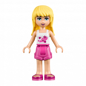 Фигурка Lego Girl Stephanie Dark Pink Shorts Friends frnd102 1 Б/У - Retromagaz