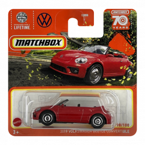 Машинка Большой Город Matchbox 2019 Volkswagen Beetle Convertible Highway 1:64 HLD14 Red - Retromagaz