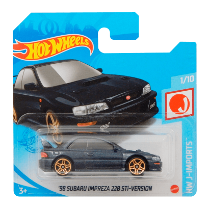 Машинка Базова Hot Wheels '98 Subaru Impreza 22B STi-Version J-Imports 1:64 GTC74 Grey - Retromagaz