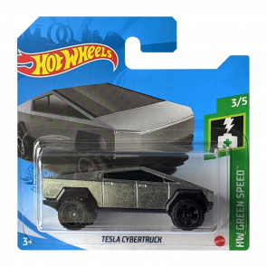 Машинка Базова Hot Wheels Tesla Cybertruck Green Speed 1:64 GTB22 Silver - Retromagaz