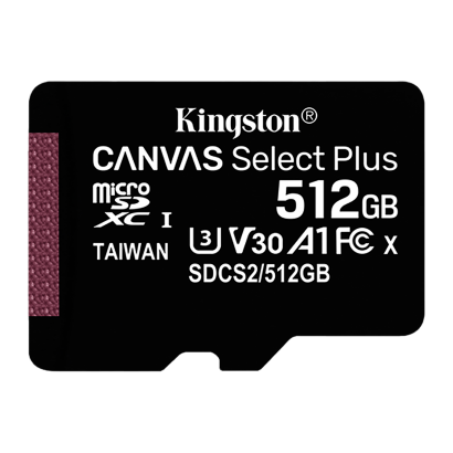 Карта Памяти Kingston Canvas Select Plus UHS-I U3 V30 A1 512GB - Retromagaz