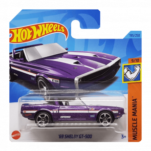 Машинка Базова Hot Wheels '69 Shelby GT-500 Super Treasure Hunt STH Muscle Mania 1:64 HKL22 Purple - Retromagaz