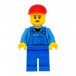 Фигурка Lego People 973pb0410 Overalls with Tools in Pocket Blue City cty0402 Б/У