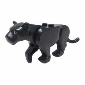 Фігурка Lego Земля Panther with Lime Eyes and Dark Bluish Gray Nose Animals bb0787c01pb01 6193919 Black Б/У