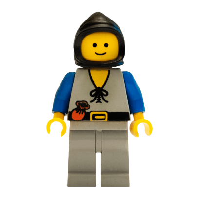 Фигурка Lego Classic Peasant Light Gray Legs Black Hood Castle cas091 Б/У - Retromagaz