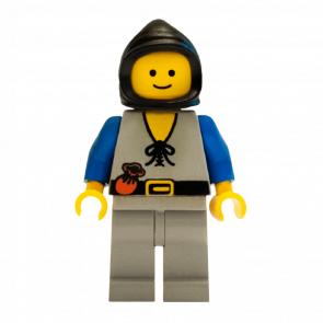 Фигурка Lego Classic Peasant Light Gray Legs Black Hood Castle cas091 Б/У