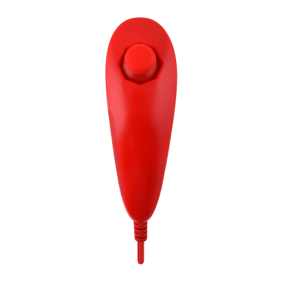 Контролер Дротовий Nintendo Wii RVL-004 Nunchuk Red 1m Б/У - Retromagaz