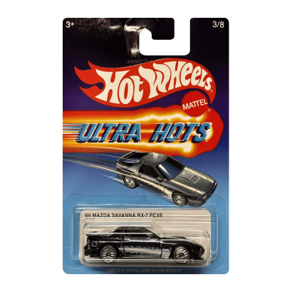 Тематична Машинка Hot Wheels '89 Mazda Savanna RX-7 FC3S Ultra Hots 1:64 JBY62 Black - Retromagaz