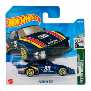 Машинка Базовая Hot Wheels Porsche 935 Retro Racers 1:64 HCT96 Dark Blue - Retromagaz