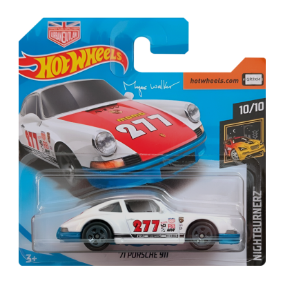 Машинка Базова Hot Wheels '71 Porsche 911 Magnus Walker Nightburnerz 1:64 FJV41 White - Retromagaz