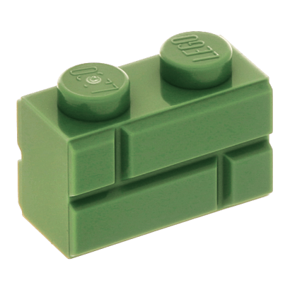 Кубик Lego Модифицированная with Masonry Profile 1 x 2 98283 6075617 Sand Green 4шт Б/У - Retromagaz