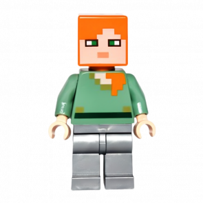 Фигурка Lego Minecraft Alex Flat Silver Legs Games min026 Б/У - Retromagaz