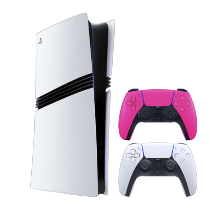 Набір Консоль Sony PlayStation 5 Pro 2TB White Новий  + Геймпад Бездротовий DualSense Pink - Retromagaz