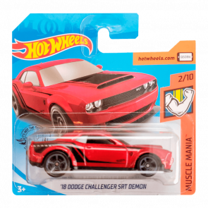 Машинка Базова Hot Wheels '16 Dodge Challenger SRT Demon Muscle Mania 1:64 FYD73 Red - Retromagaz