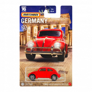 Тематическая Машинка Matchbox 1962 Volkswagen Beetle Germany 1:64 GWL49/HPC62 Red - Retromagaz