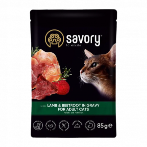 Вологий Корм для Котів Savory Ягня та Буряк 85g - Retromagaz