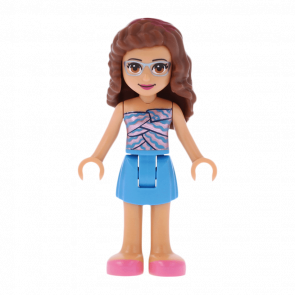 Фигурка Lego Girl Olivia Dark Azure Skirt Friends frnd380 2 Б/У - Retromagaz