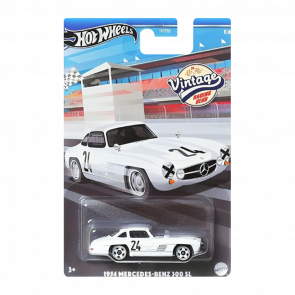 Тематична Машинка Hot Wheels 1954 Mercedes-Benz 300 SL Vintage Racing Club 1:64 HRT81/HRV00 White - Retromagaz