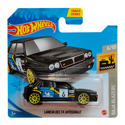 Машинка Базова Hot Wheels Lancia Delta Integrale Baja Blazers 1:64 GTB59 Black - Retromagaz