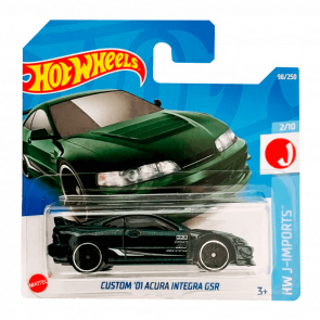 Машинка Базовая Hot Wheels Custom '01 Acura Integra GSR J-Imports 1:64 HCV84 Green - Retromagaz