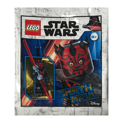 Конструктор Lego Фігурка Darth Maul Printed Legs with Silver Armor Foil Pack Star Wars 912285 sw1155 Новий - Retromagaz