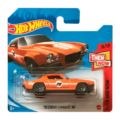 Машинка Базова Hot Wheels '70 Chevy Camaro RS Then and Now 1:64 GTB37 Orange - Retromagaz